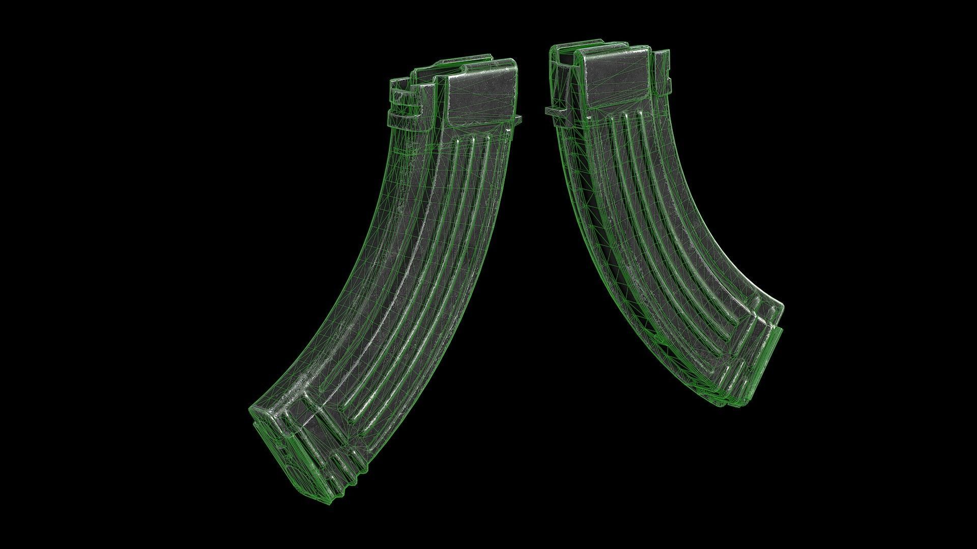 AK - Magazine - AKM Standard Low-poly 3D model_7