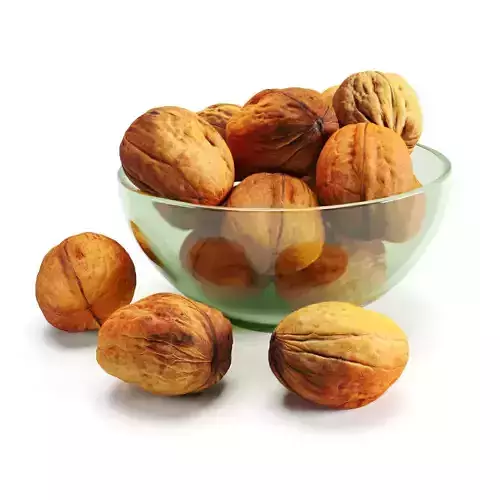 Walnuts in Glass Vase