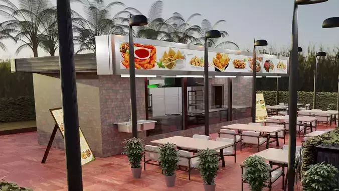 Restaurant model food court design in chennai