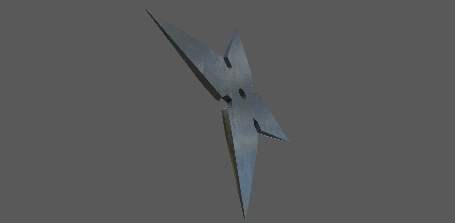 Shiriken Low-poly 3D model metal cross Low-poly 3D model_4