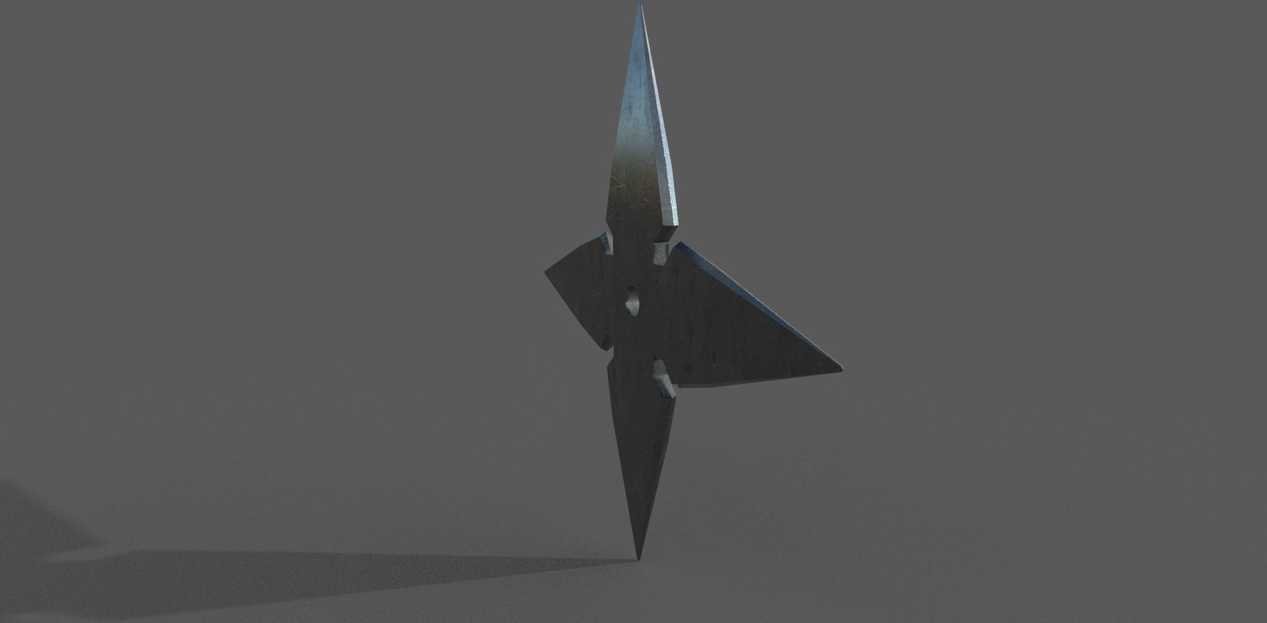 Shiriken Low-poly 3D model metal cross Low-poly 3D model_2