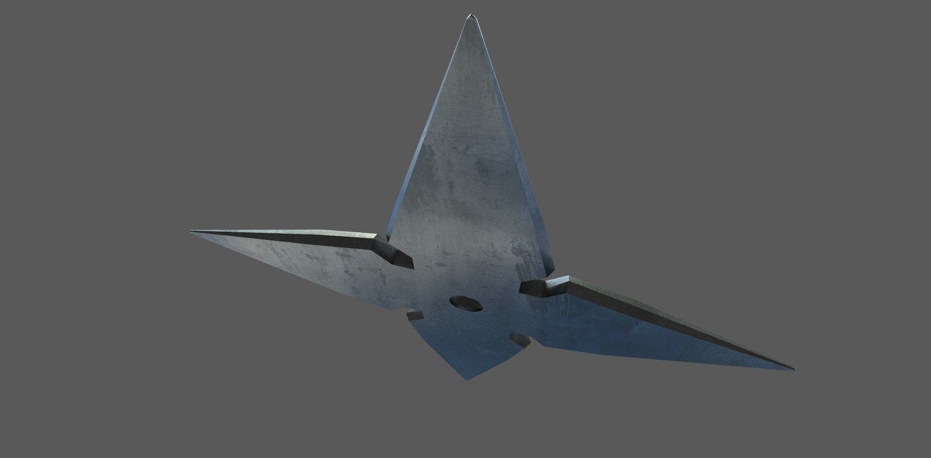 Shiriken Low-poly 3D model metal cross Low-poly 3D model_5