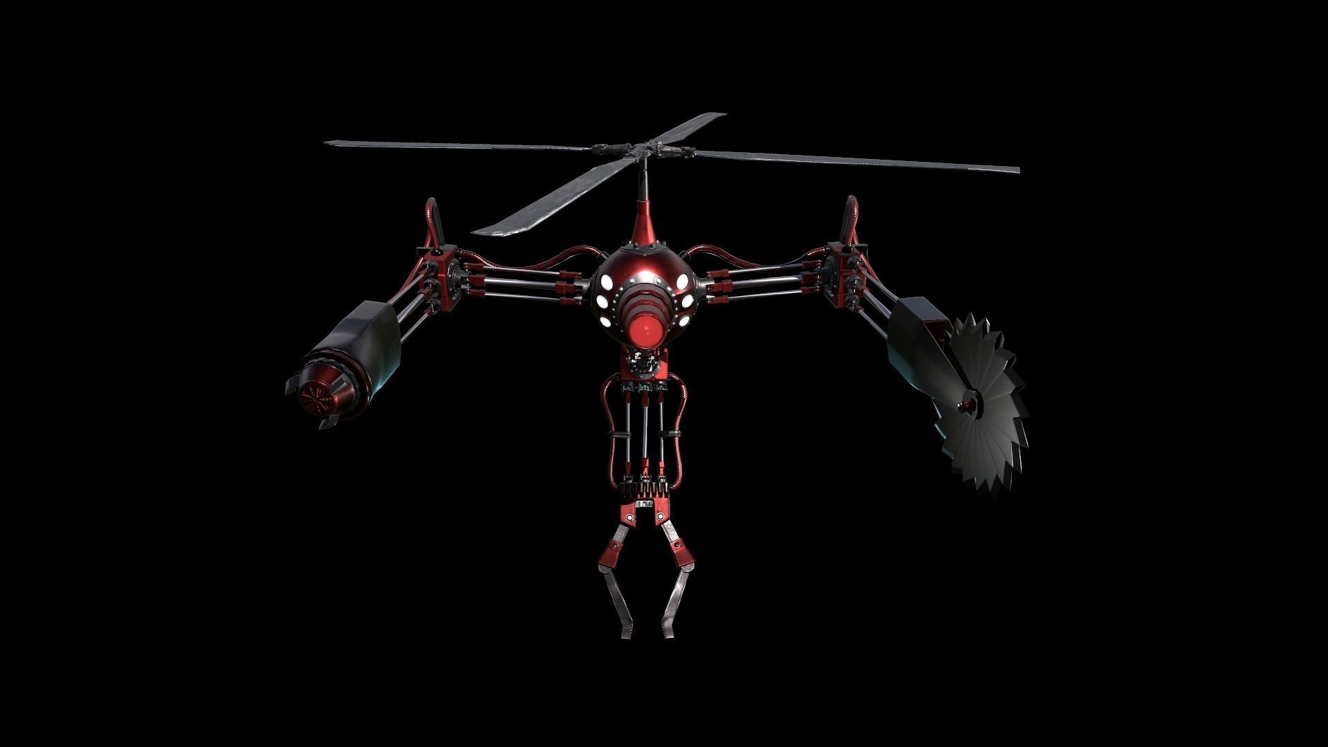 Low poly Model of the character Pilot Low-poly 3D model_15