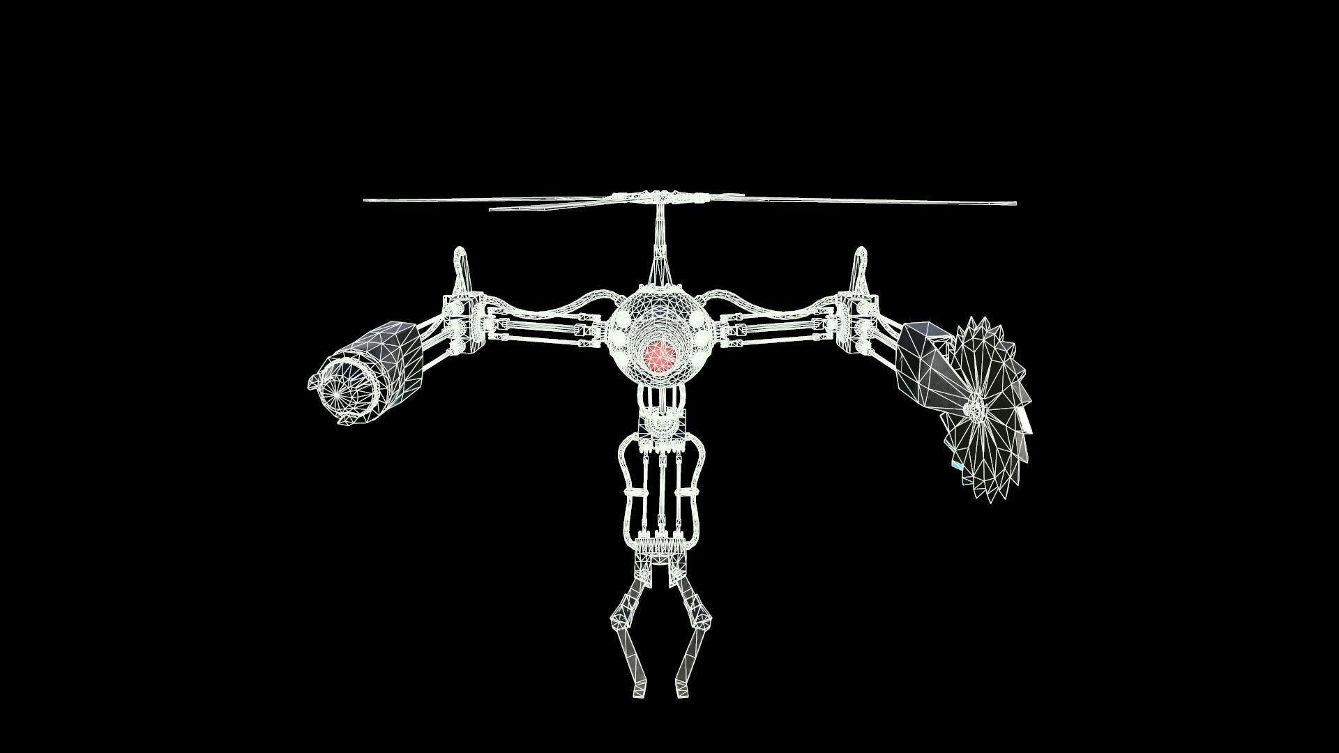 Low poly Model of the character Pilot Low-poly 3D model_19