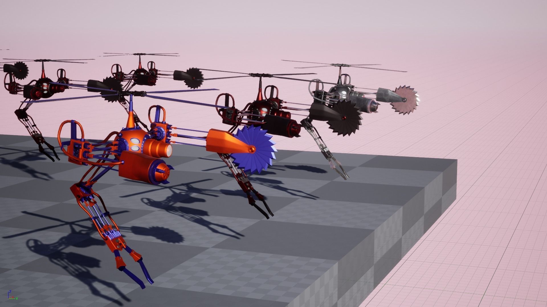 Low poly Model of the character Pilot Low-poly 3D model_6