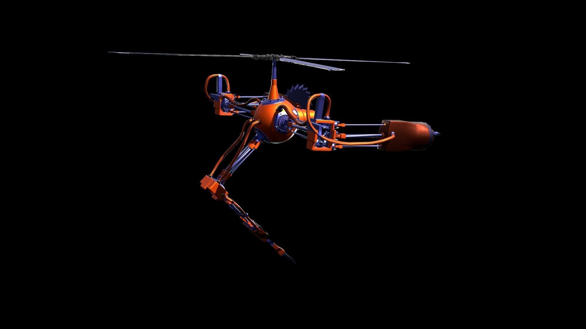 Low poly Model of the character Pilot Low-poly 3D model_13