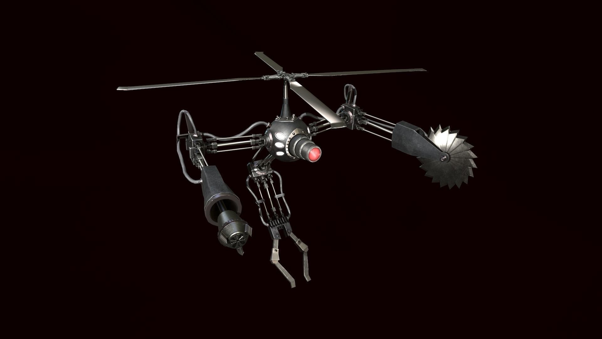 Low poly Model of the character Pilot Low-poly 3D model_7