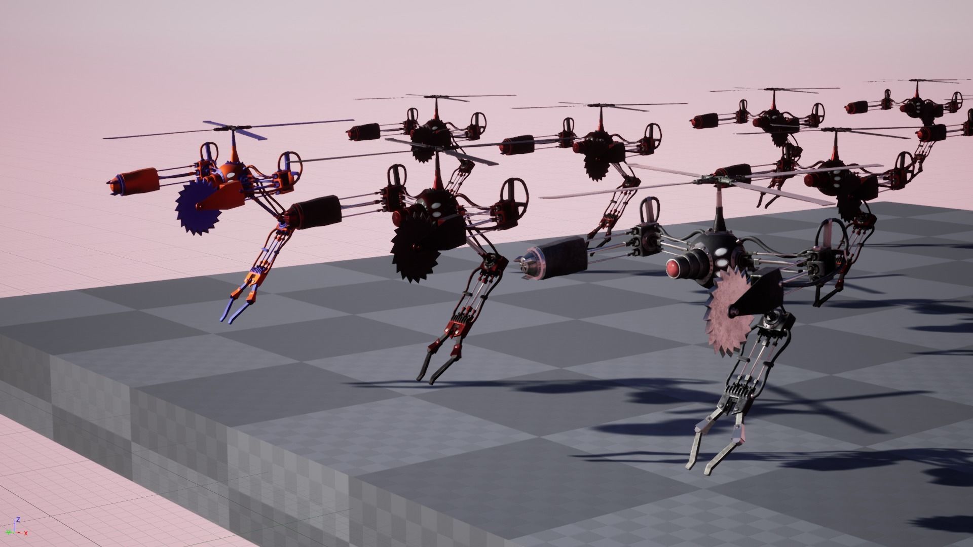 Low poly Model of the character Pilot Low-poly 3D model_5