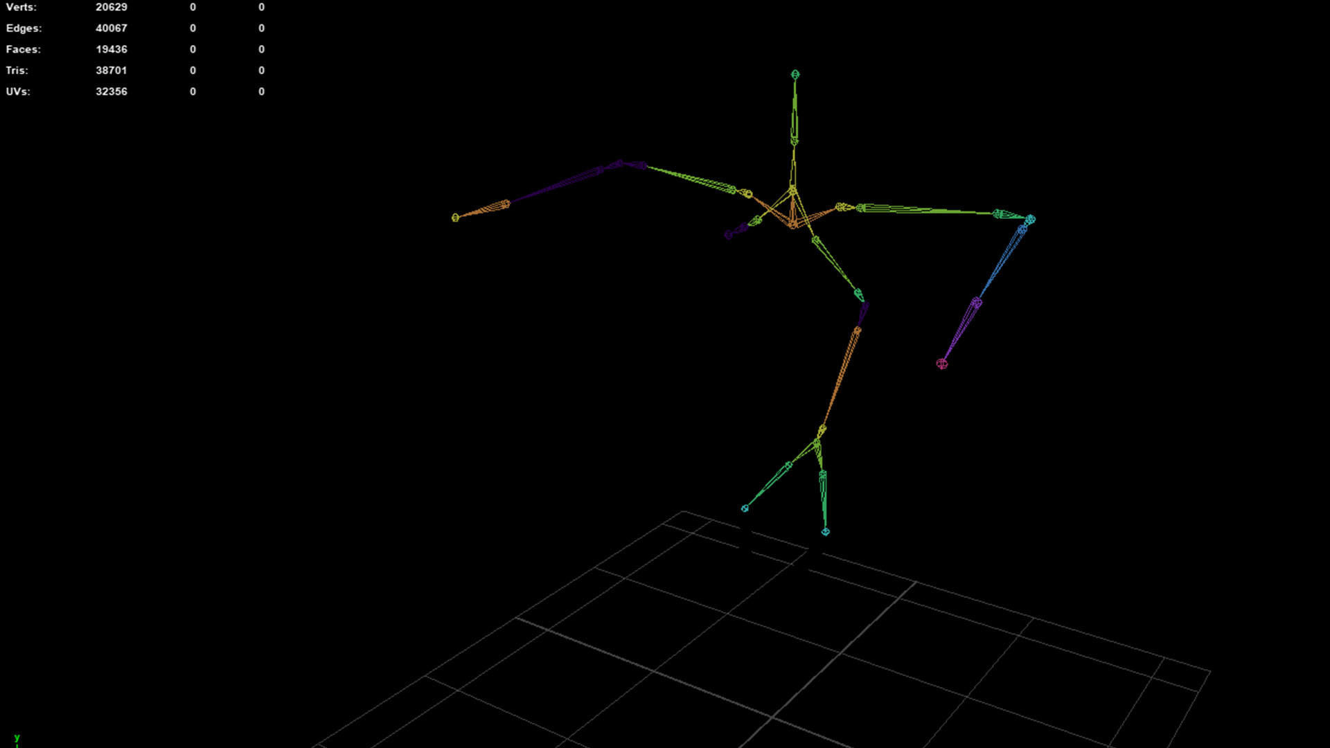 Low poly Model of the character Pilot Low-poly 3D model_22