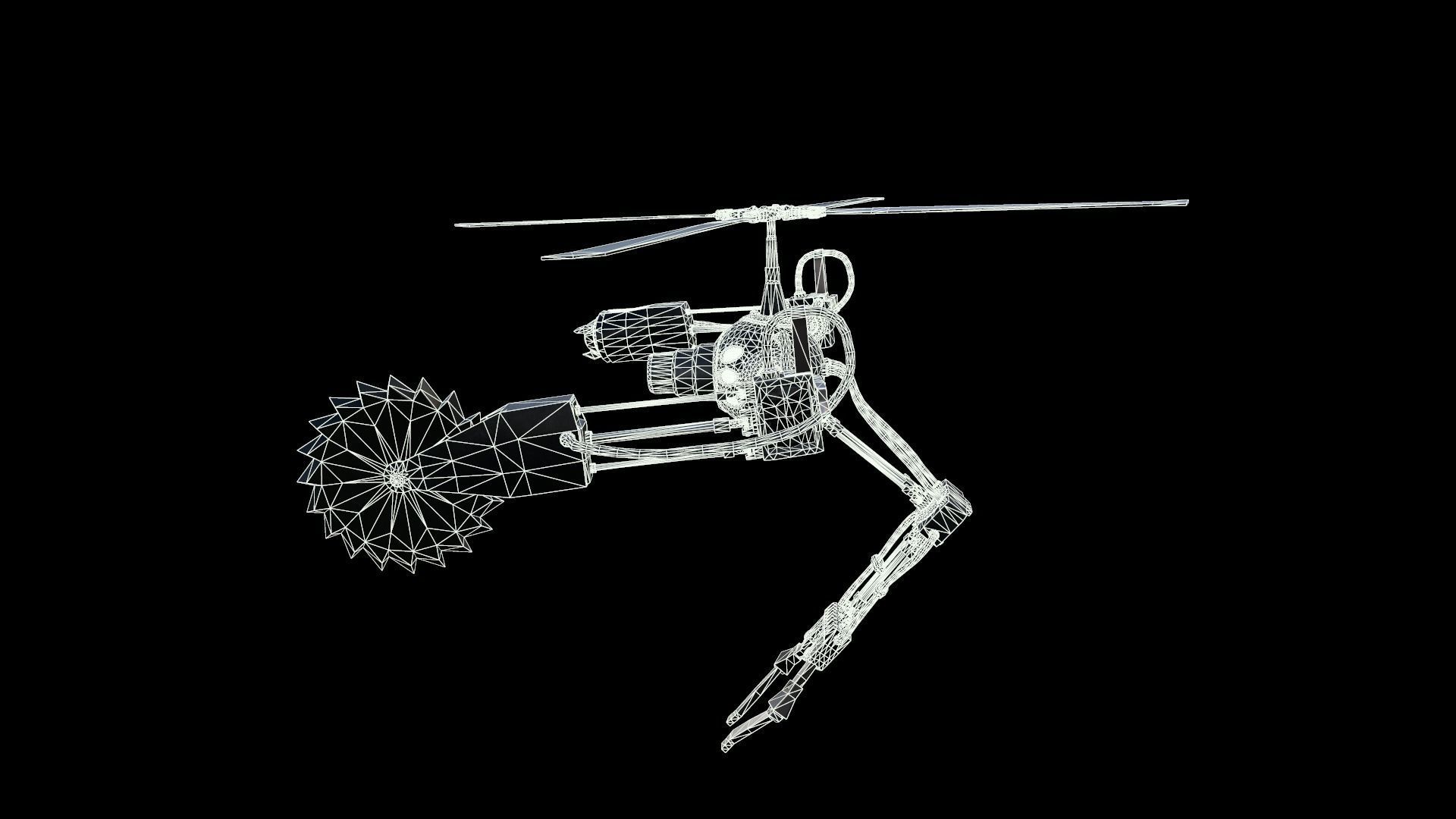 Low poly Model of the character Pilot Low-poly 3D model_21