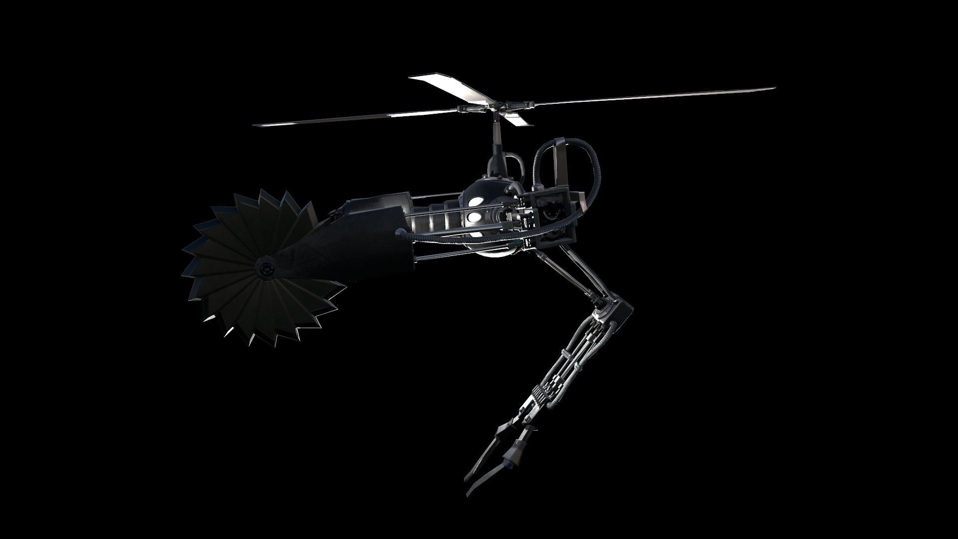 Low poly Model of the character Pilot Low-poly 3D model_10