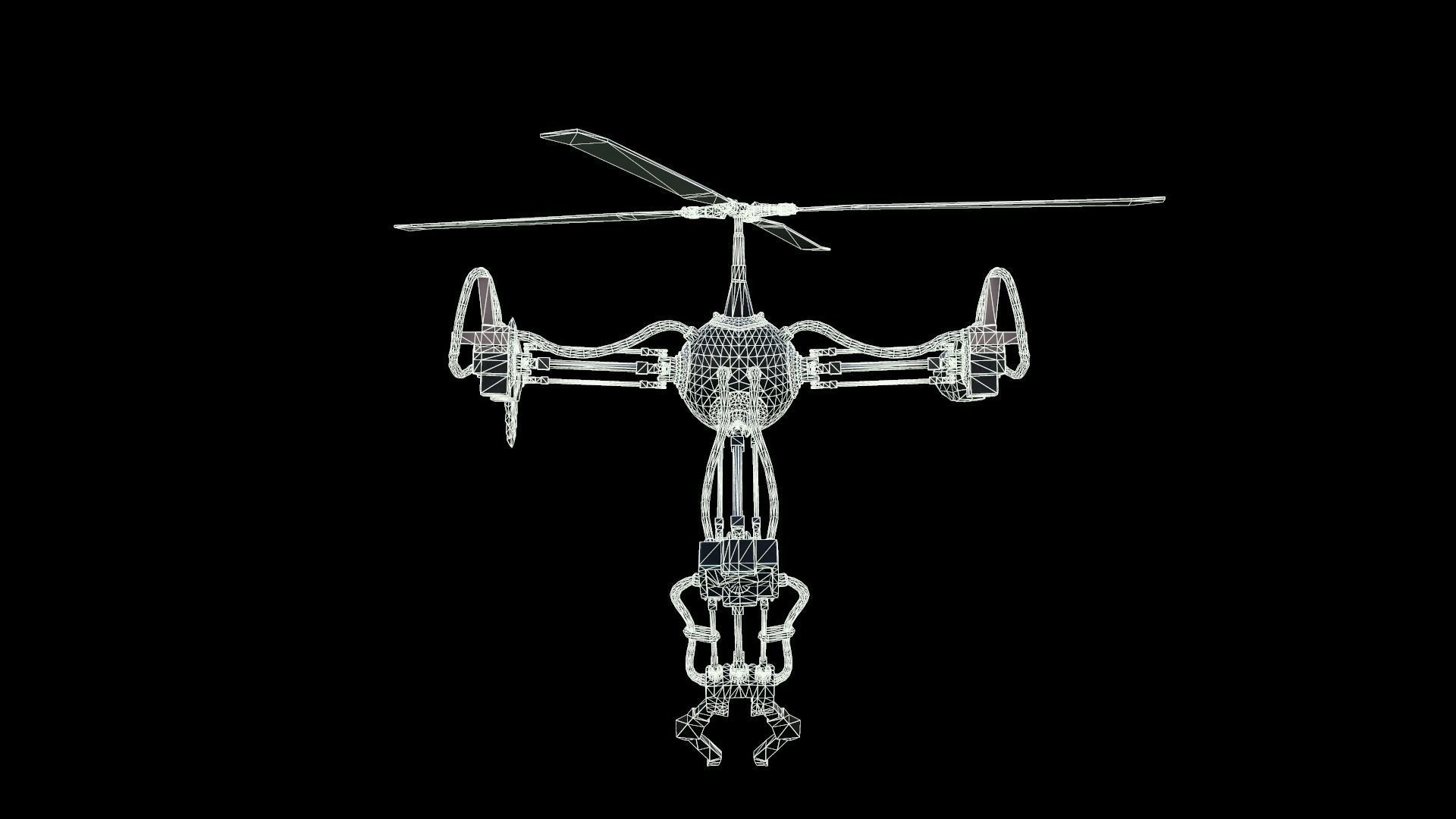 Low poly Model of the character Pilot Low-poly 3D model_20