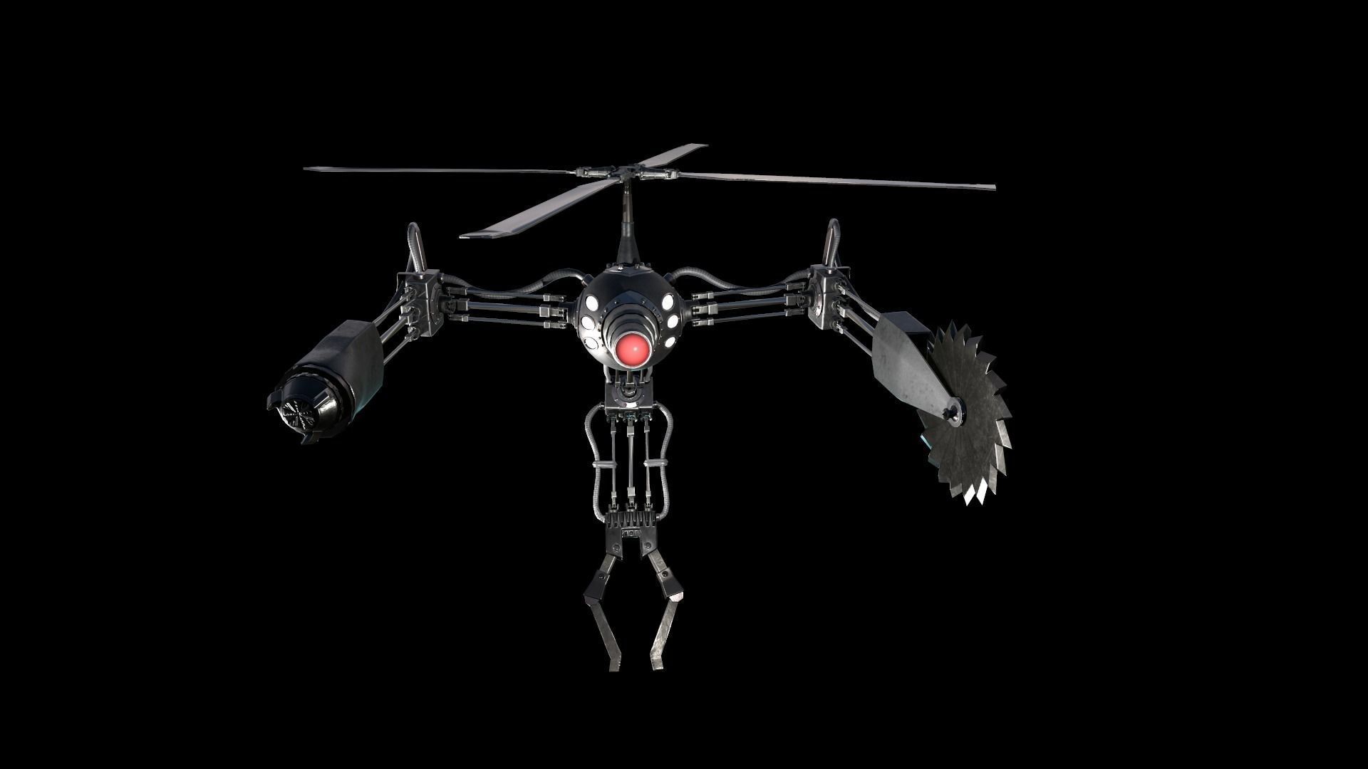 Low poly Model of the character Pilot Low-poly 3D model_8