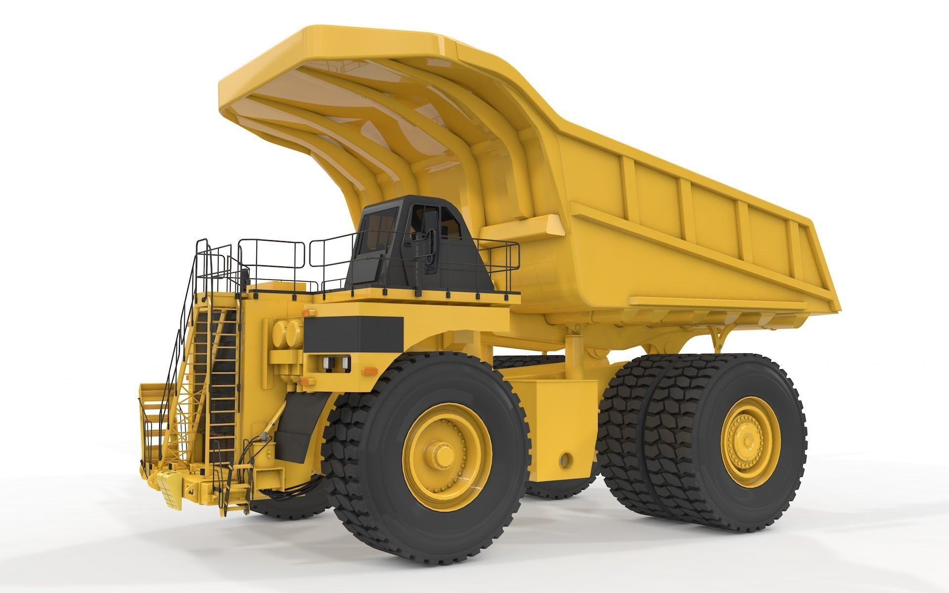 Two Mining Excavator and One Mining Truck 3D Model Collection_22