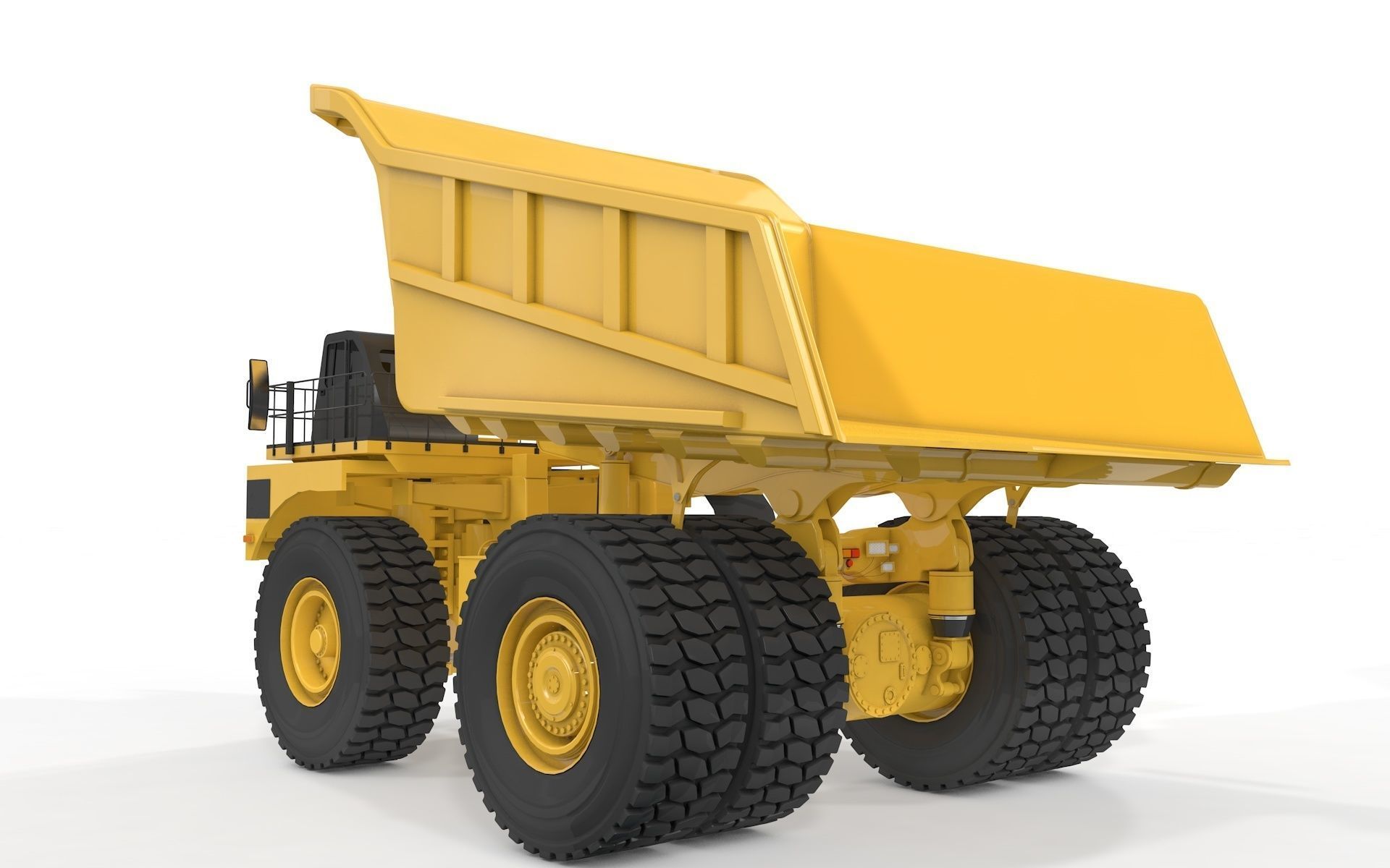 Two Mining Excavator and One Mining Truck 3D Model Collection_23