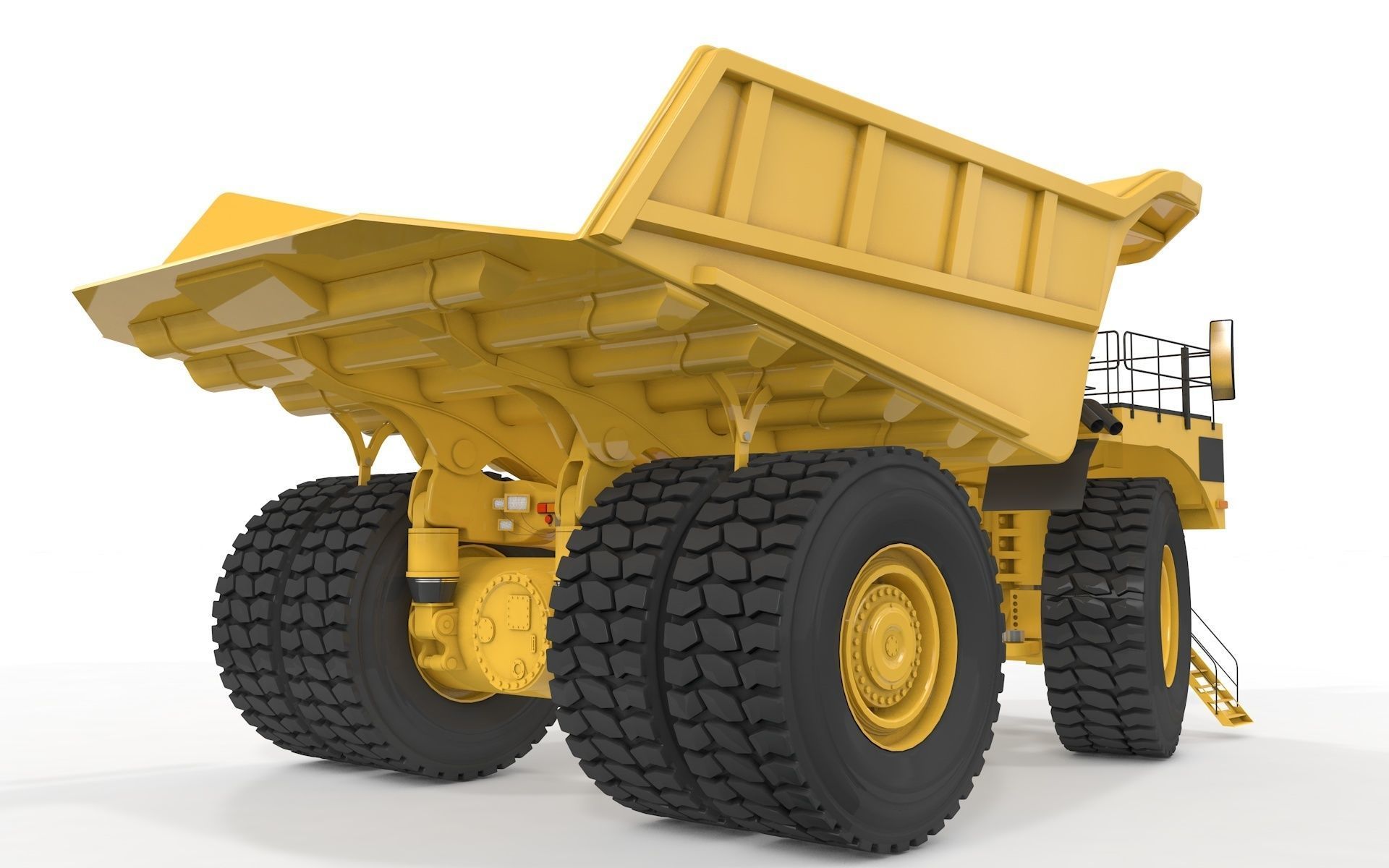 Two Mining Excavator and One Mining Truck 3D Model Collection_25