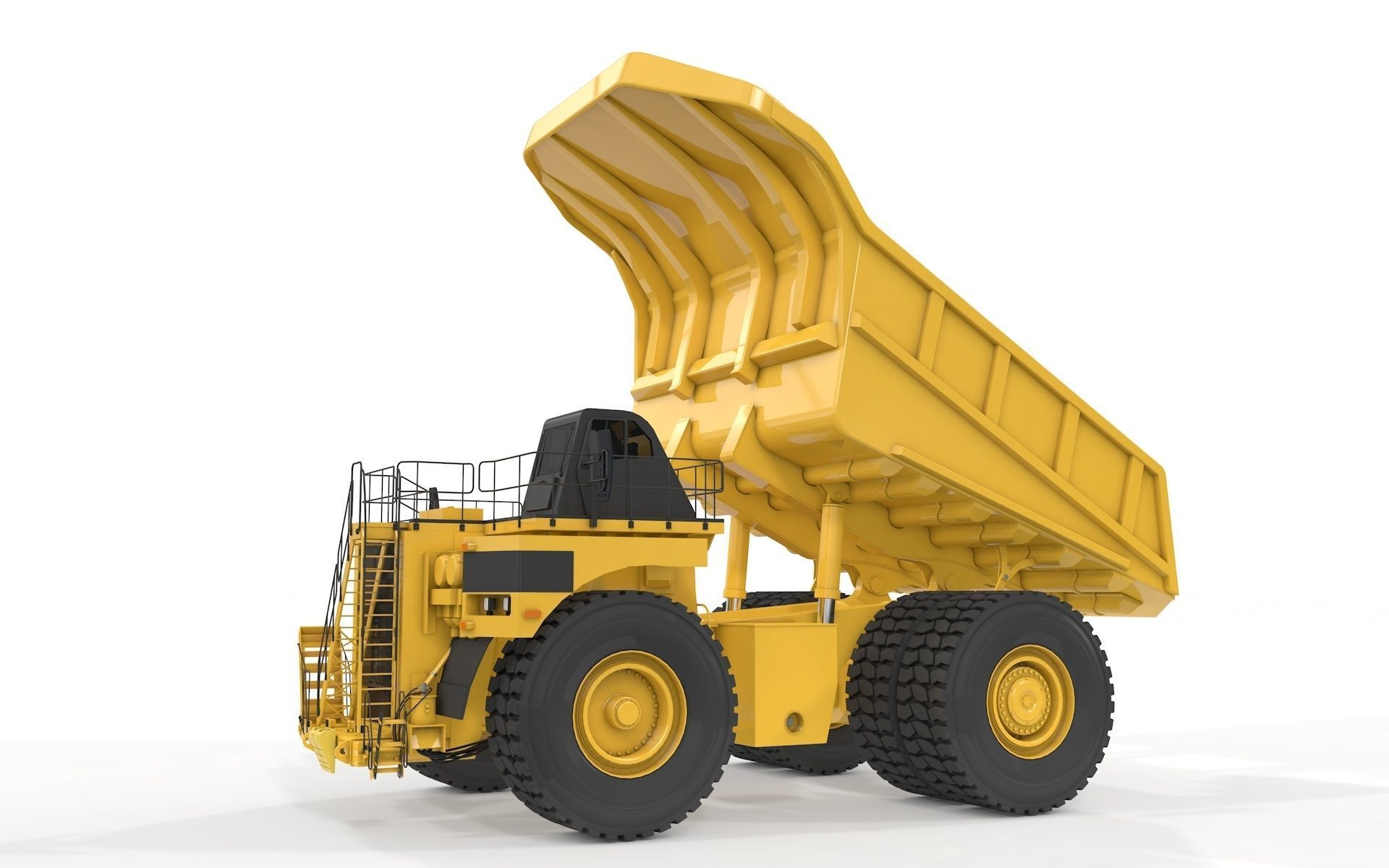 Two Mining Excavator and One Mining Truck 3D Model Collection_20