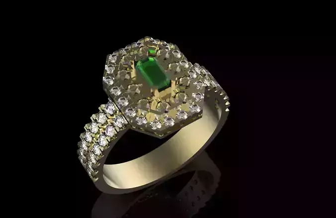Ring with Emerald