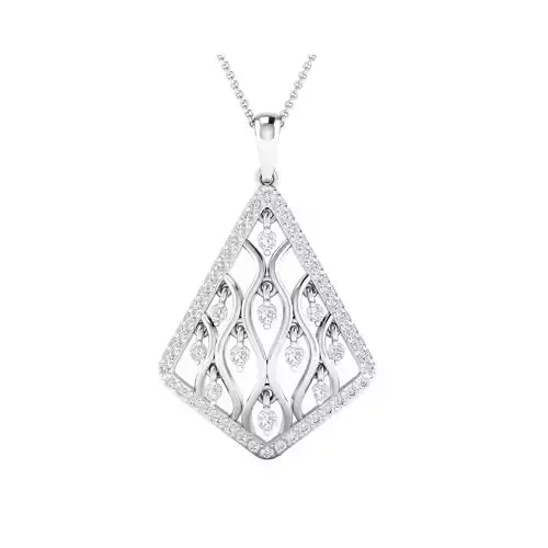 Pendant-1254 diamond pendant on chain