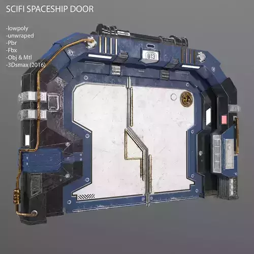 Lowpoly Scifi Spaceship Door