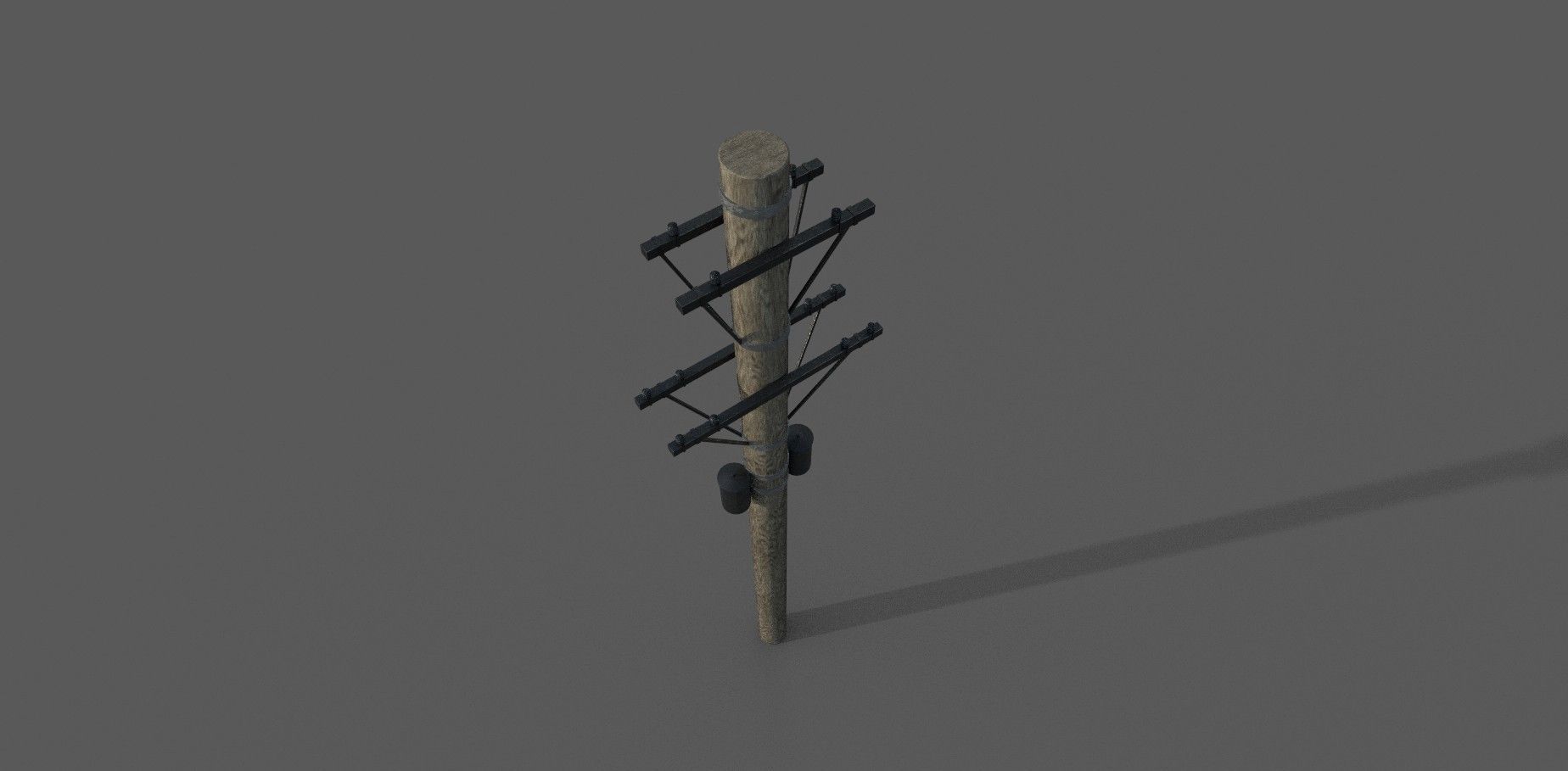 Power Pole 3D model Low-poly 3D model_2