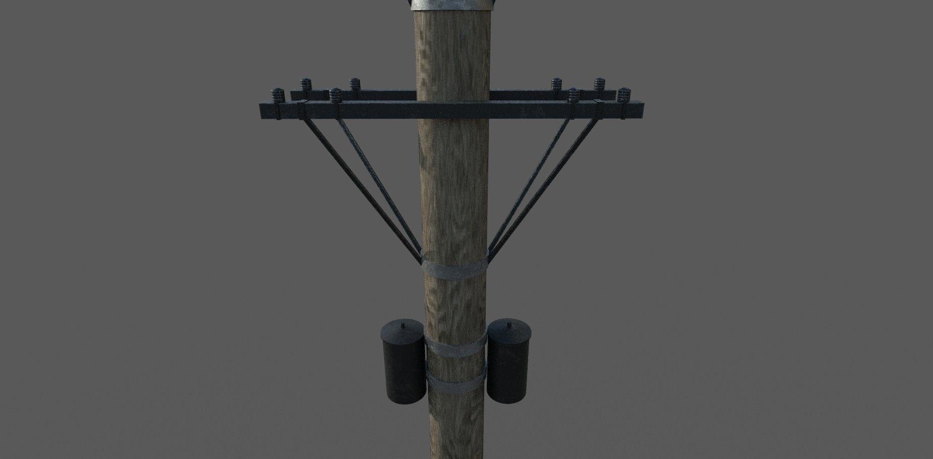 Power Pole 3D model Low-poly 3D model_7