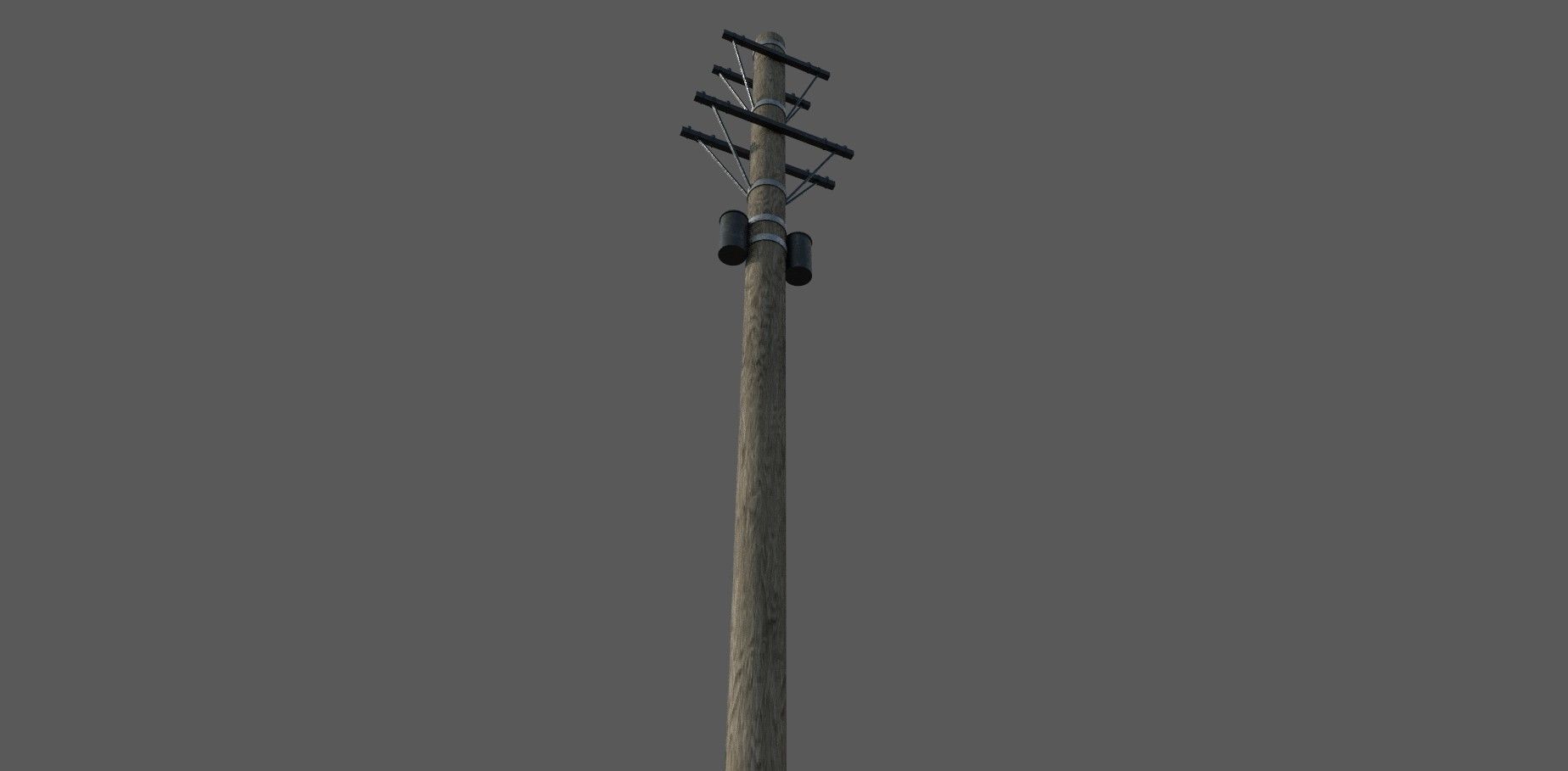 Power Pole 3D model Low-poly 3D model_3