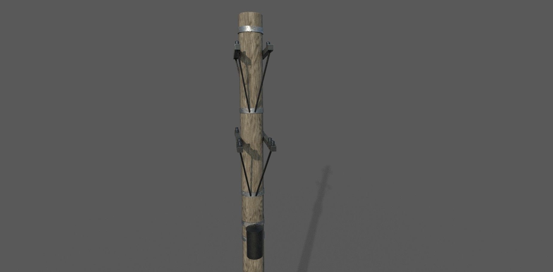 Power Pole 3D model Low-poly 3D model_4
