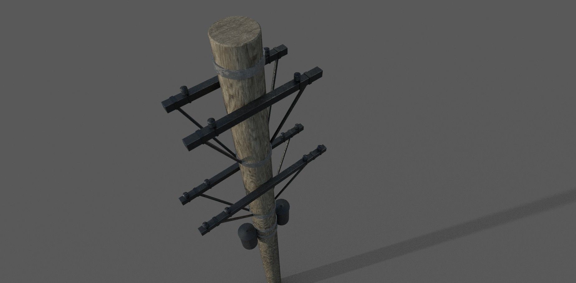 Power Pole 3D model Low-poly 3D model_5