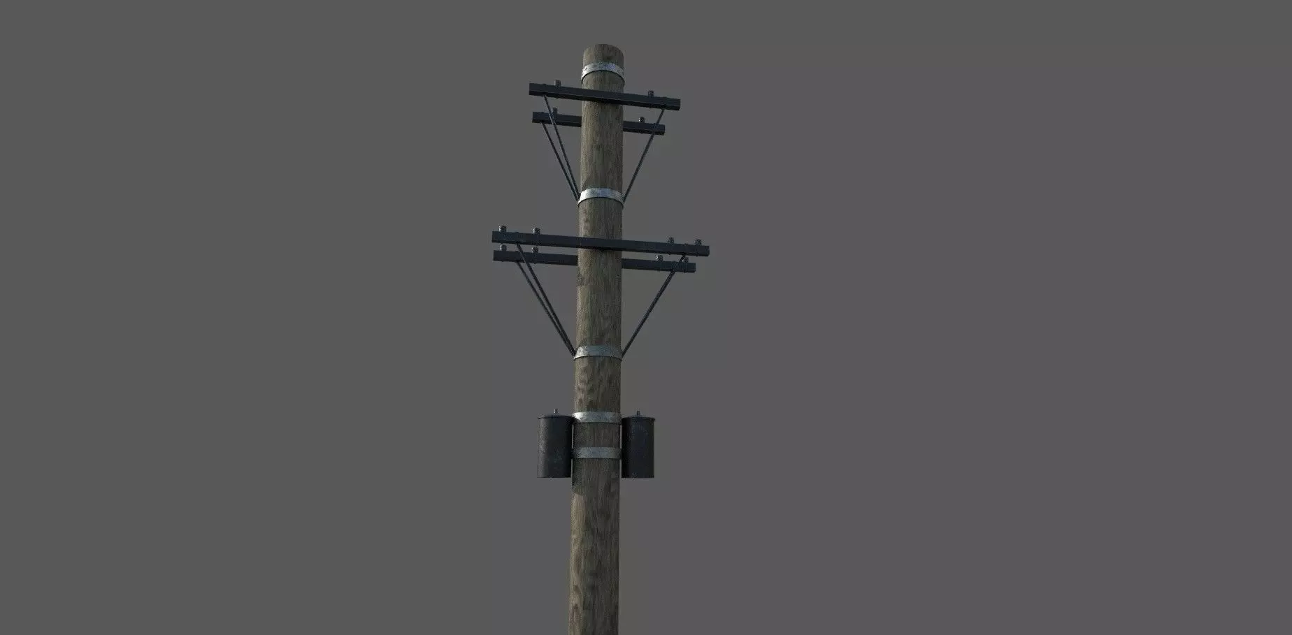 Power Pole 3D model Low-poly 3D model_0