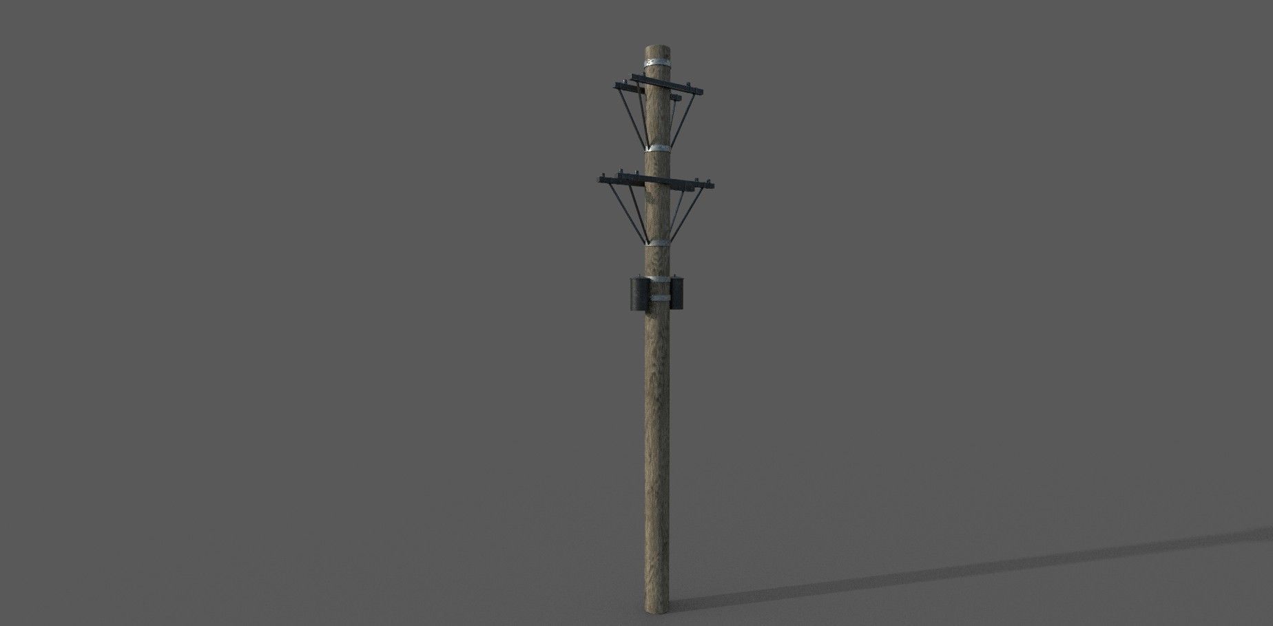 Power Pole 3D model Low-poly 3D model_1