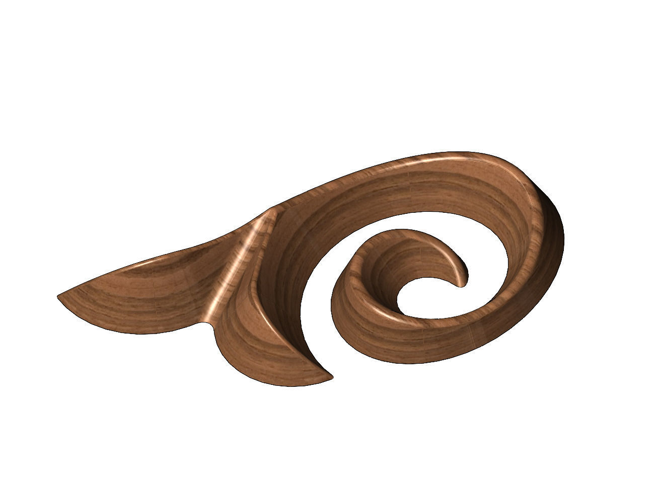 Floral onlay relief for woodworking and plaster moldings 3D print model_13