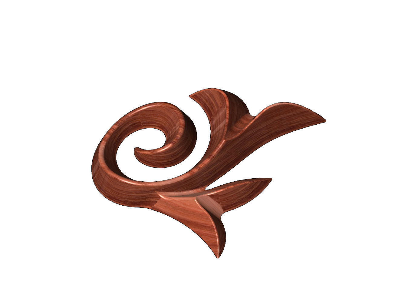 Floral onlay relief for woodworking and plaster moldings 3D print model_11