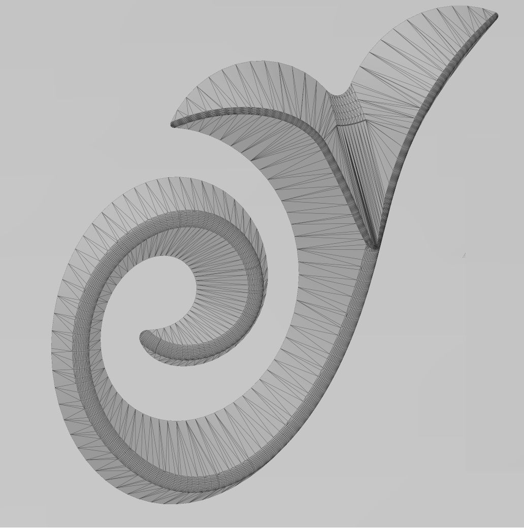 Floral onlay relief for woodworking and plaster moldings 3D print model_18