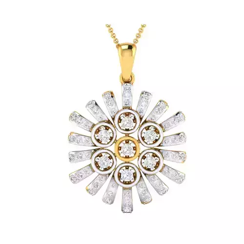 Pendant-1248PN diamond pendant gold