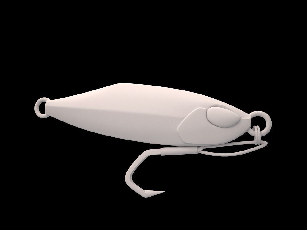 metal Jig  3D model Fishing Lure Low-poly 3D model 2 Low-poly 3D model_3