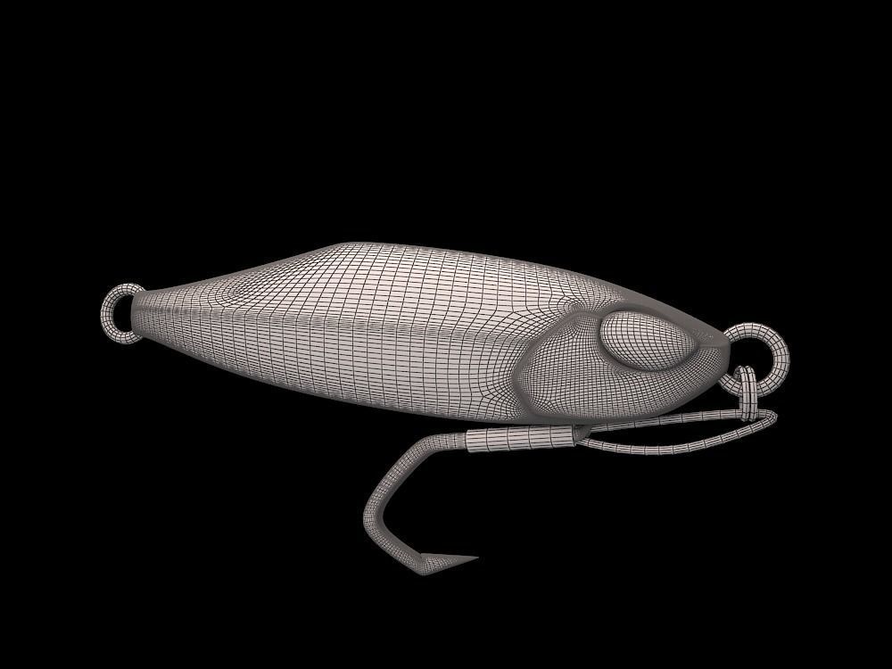 metal Jig  3D model Fishing Lure Low-poly 3D model 2 Low-poly 3D model_4