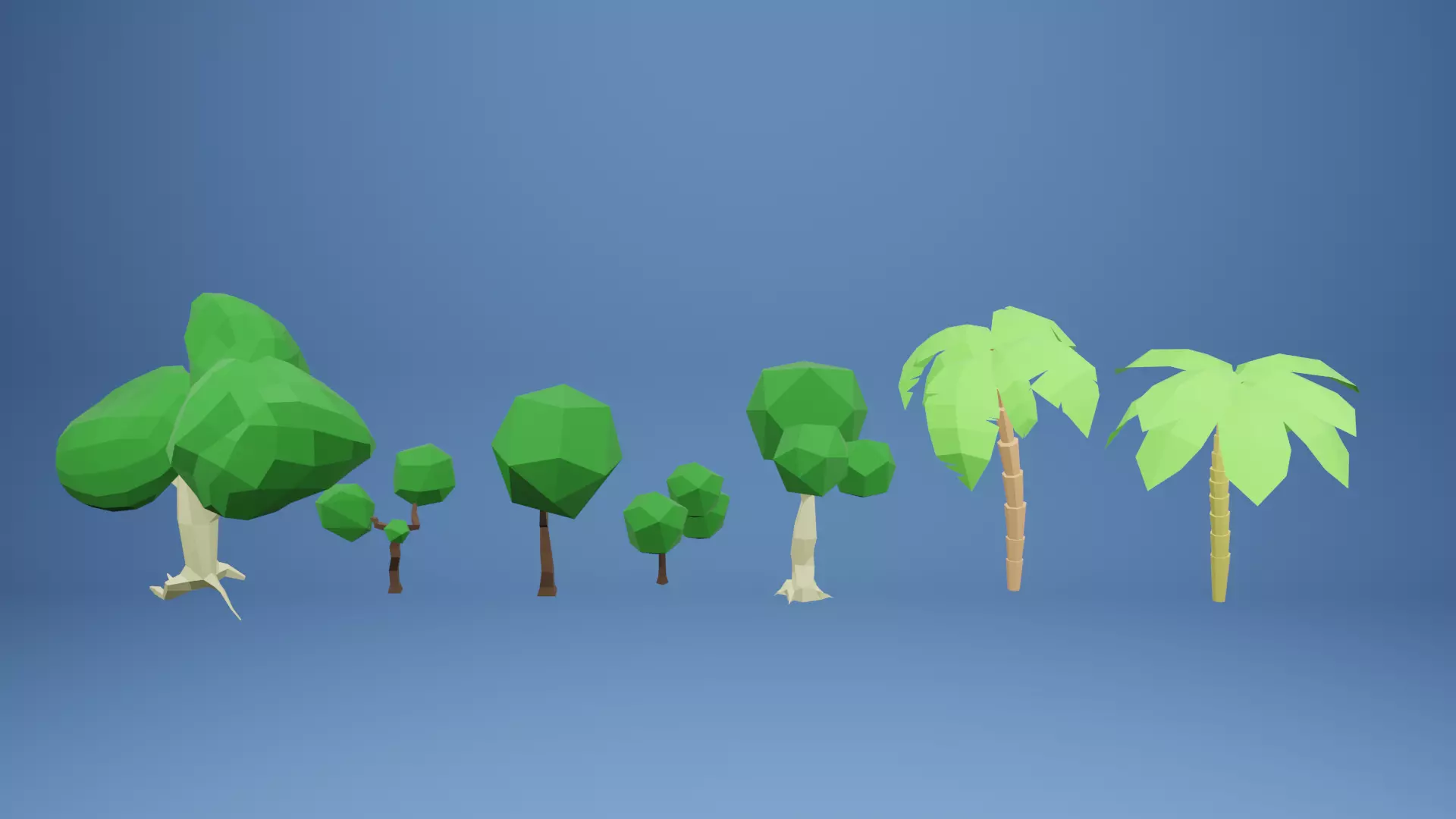 Tree Pack Low-poly 3D model