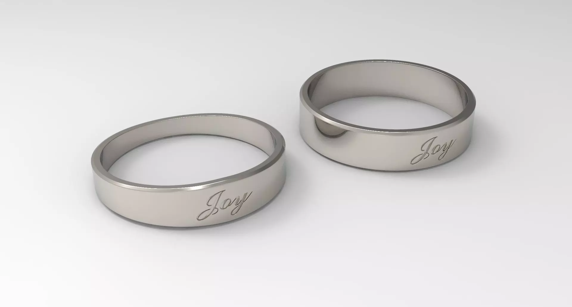 Joy Ring Couple Platinum 3D print model