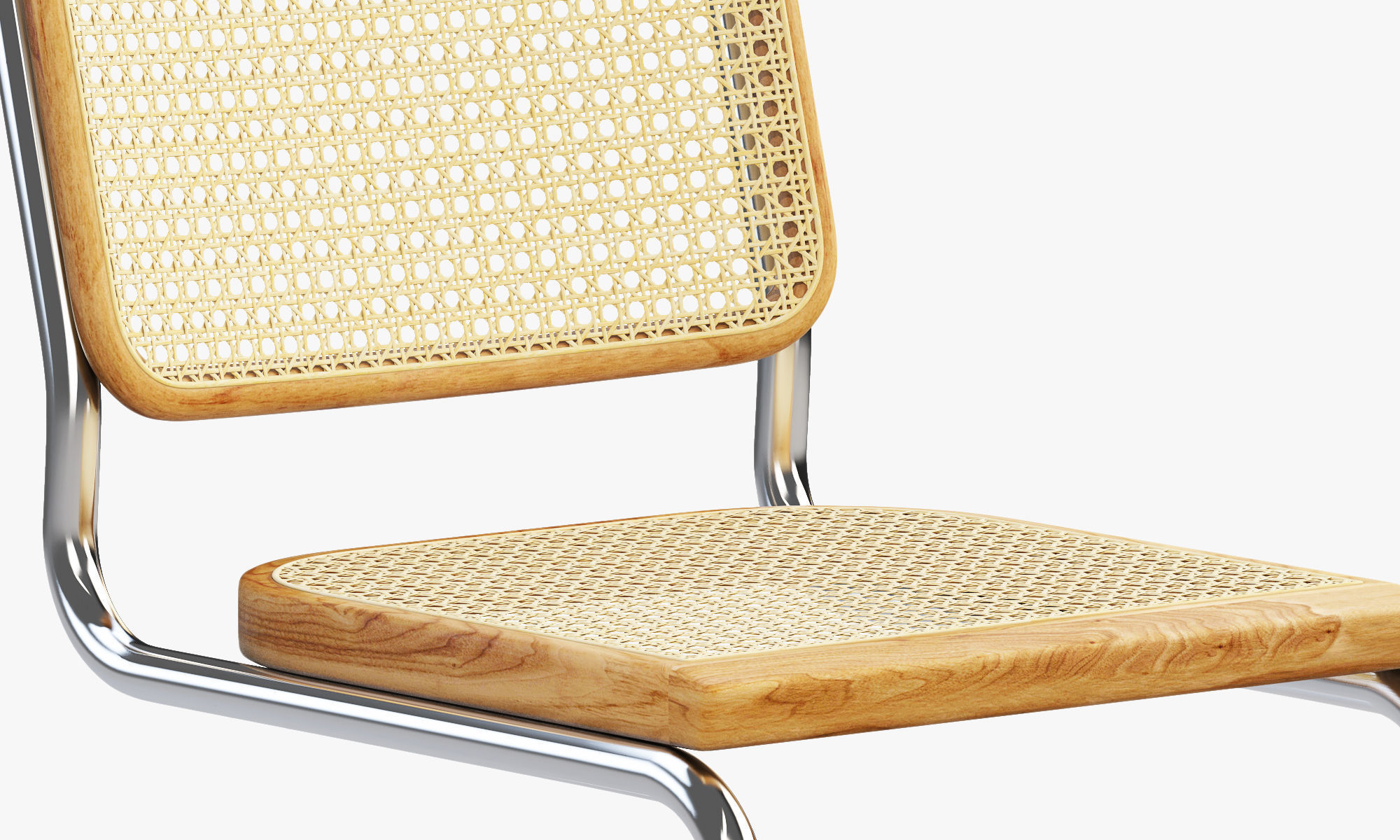 Cesca Chairs B 32 by Marcel Breuer 2 options 3D model_2