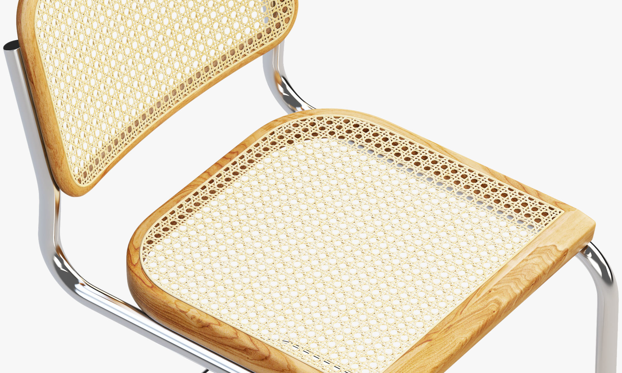 Cesca Chairs B 32 by Marcel Breuer 2 options 3D model_5