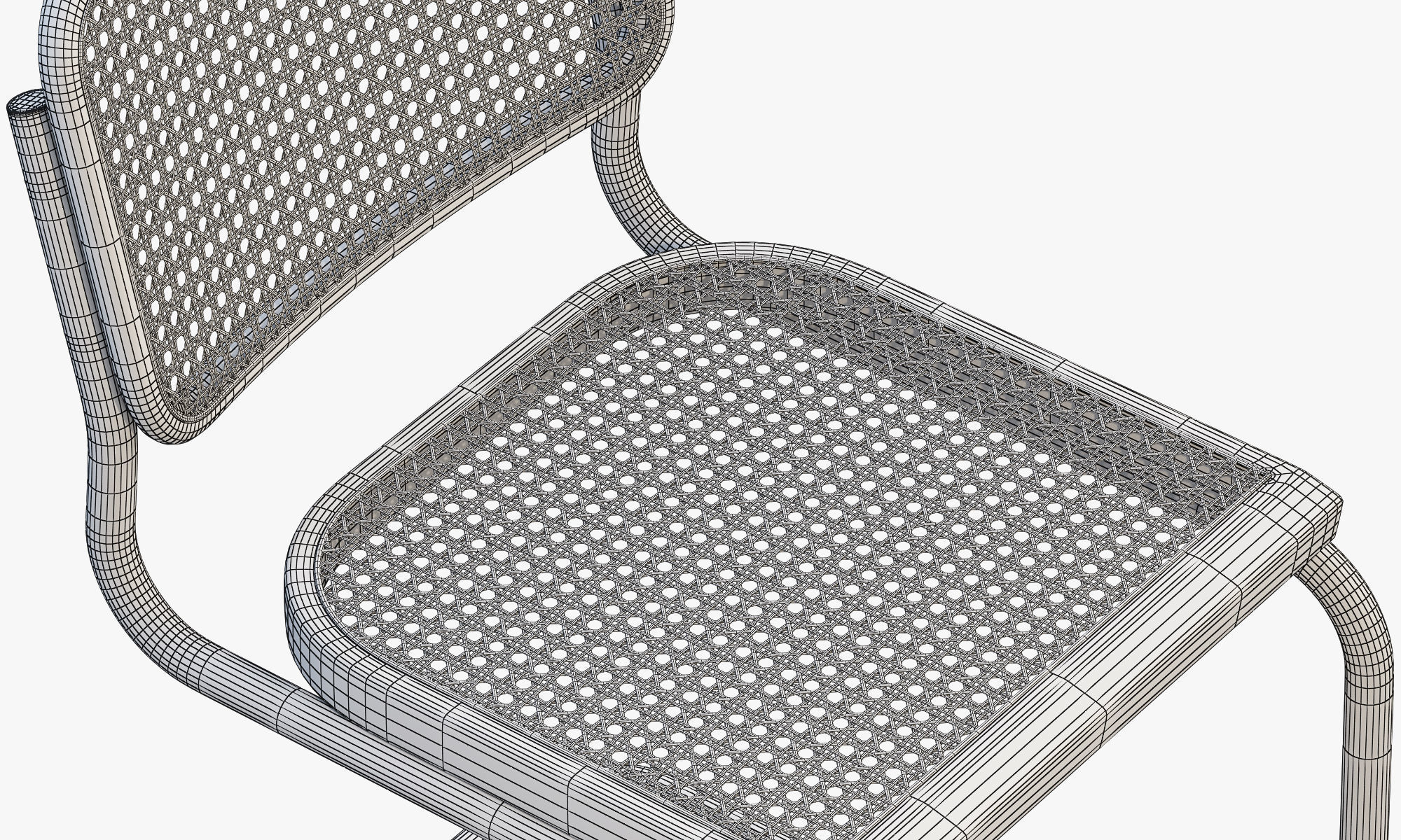 Cesca Chairs B 32 by Marcel Breuer 2 options 3D model_9