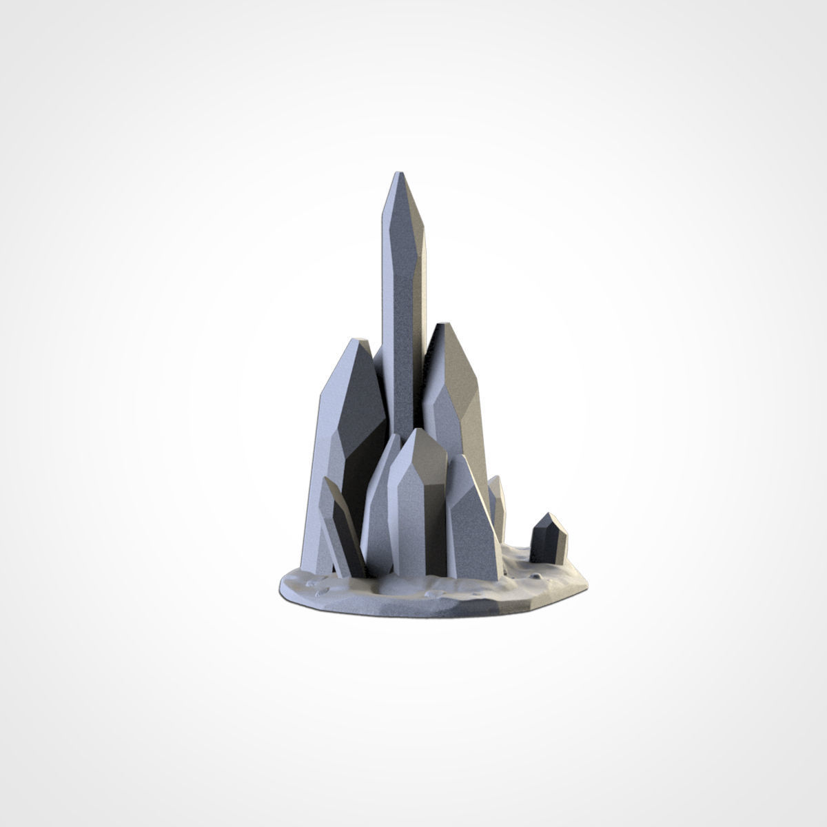 GLASS STONES TERRAIN 3D print model_3