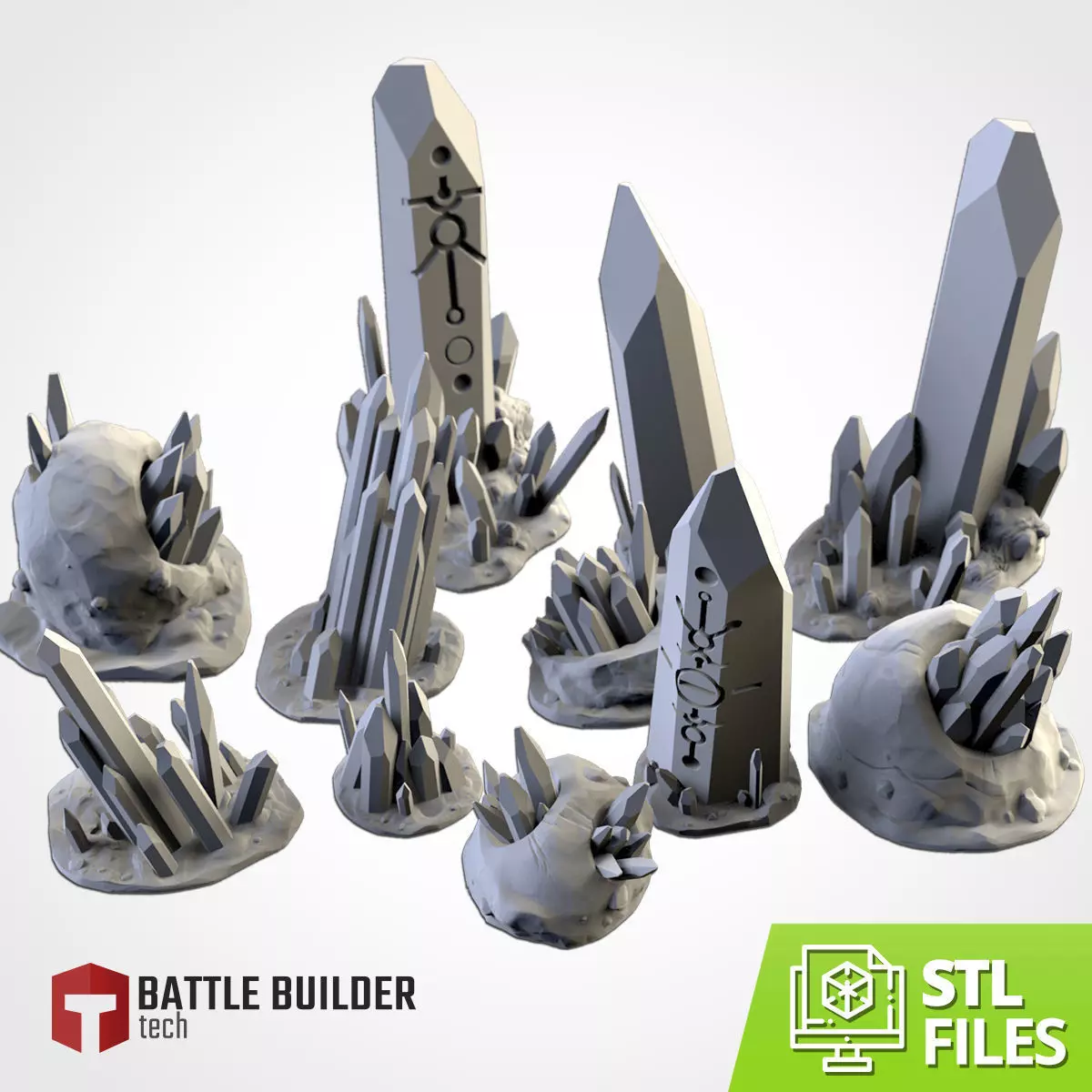 GLASS STONES TERRAIN 3D print model_0