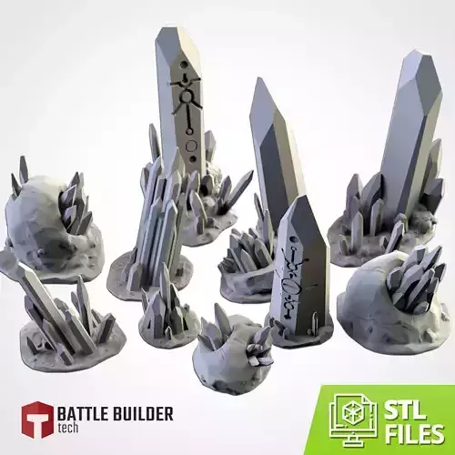 GLASS STONES TERRAIN 3D print model