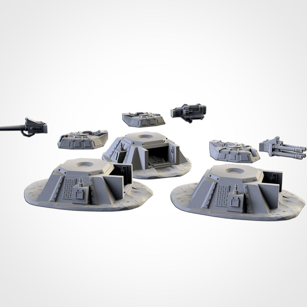 ARMED BUNKERS 3D print model_2