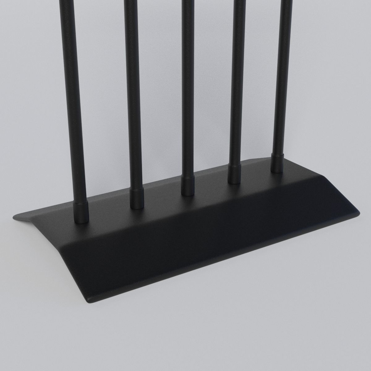 Black Manorah 5 Candles 3D model_2