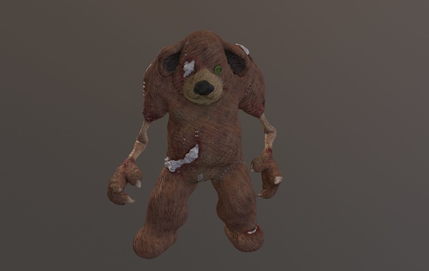 Pack of creepy Horror toys Low-poly 3D model_16