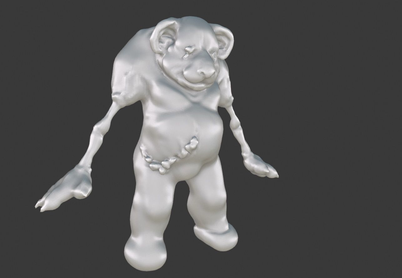 Pack of creepy Horror toys Low-poly 3D model_18