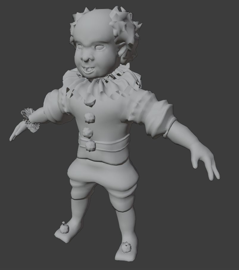 Pack of creepy Horror toys Low-poly 3D model_6